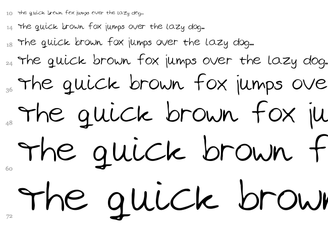 Marjan's handwriting font waterfall